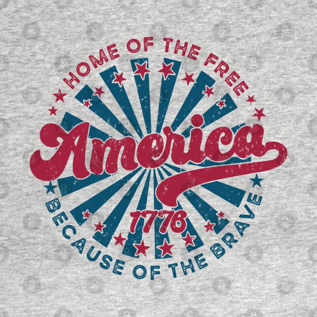 home Of The Free Because Of The Brave Retro by Slondes